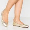 Even&Odd Ballerines - Gold -Even-Odd Boutique 0caddace179845adb456ba0dfeba2a41