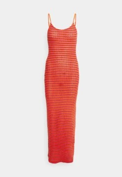 Even&Odd Midi Fake Bodycon Dress - Robe Longue - Orange/Pink/Black -Even-Odd Boutique 12d50d9df40e4a1ca3365973b64b9dd7