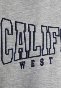 Even&Odd Poloneck With Collar And Embroidery - Sweatshirt - Mottled Light Grey -Even-Odd Boutique 17f0bfee7bdc43479d783cb335e79660