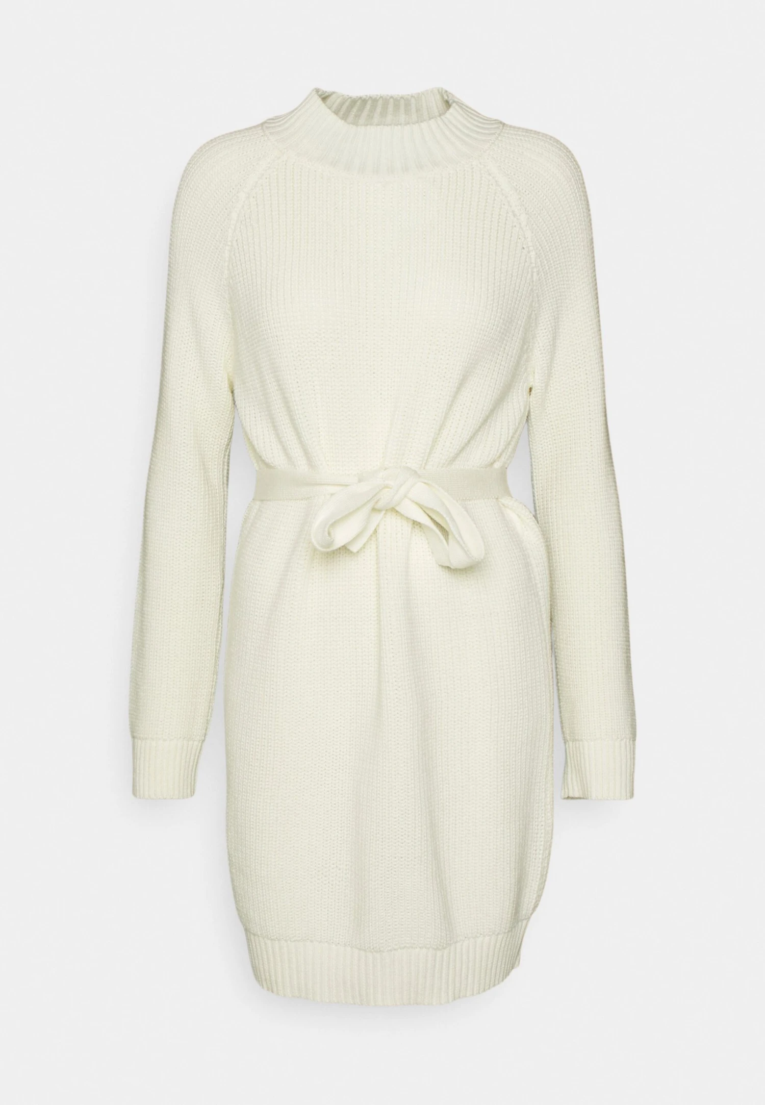 Even&Odd Crew Ausschnitt Ripp Mini Strickkleid Mit Gürtel - Robe Fourreau - White 7 Even&Odd Crew Ausschnitt Ripp Mini Strickkleid Mit Gürtel - Robe Fourreau - White – Image 5