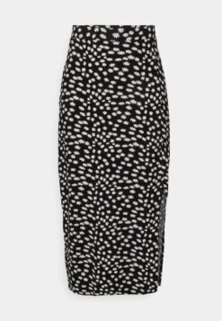 Midi Straight High Skirt - Jupe Crayon - Black/White -Even-Odd Boutique 363ee1e2002a4dabbfc9a76531e3609c