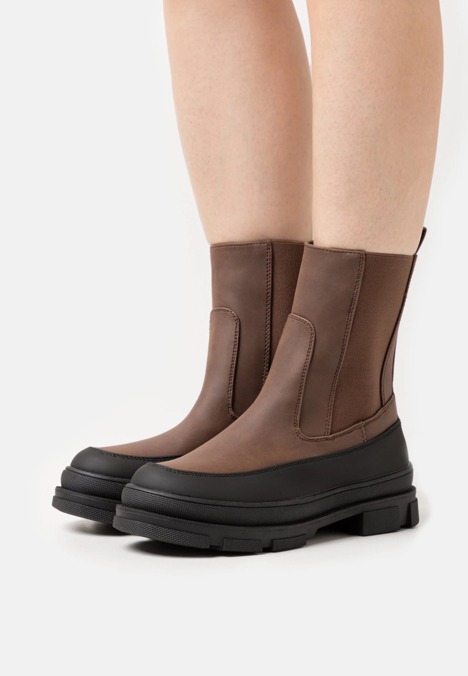 Bottines À Plateau - Dark Brown 3 Bottines À Plateau - Dark Brown