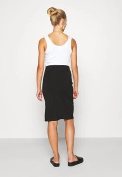 Even&Odd Basic - Midi Skirt With Slit - Jupe Crayon - Black -Even-Odd Boutique 64675dc213ca4c638a2d33ec720c7cb5
