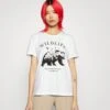 Even&Odd Hattie Printed Wildlife Bear - T-Shirt Basique - White