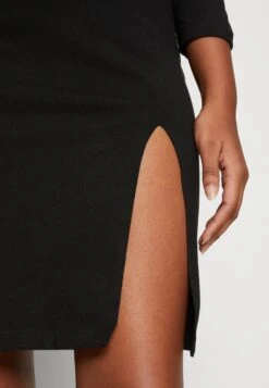 Even&Odd Square Neck Quarter Sleeves Bodycon Mini - Robe En Jersey - Black -Even-Odd Boutique 82fe6249ec7d4007b22d40b8ff71300b