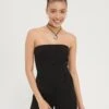 Even&Odd Bandeau Wide Leg Jumpsuit - Combinaison - Black -Even-Odd Boutique 913d547c7ef5464f8bb0238a00cf86c2