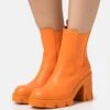 Even&Odd Bottines À Talons Hauts - Orange -Even-Odd Boutique a9b1876f32b740d6a205aff1f9662d7e