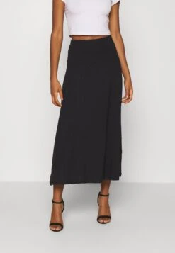 Even&Odd Basic Maxi Skirt - Jupe Trapèze - Black