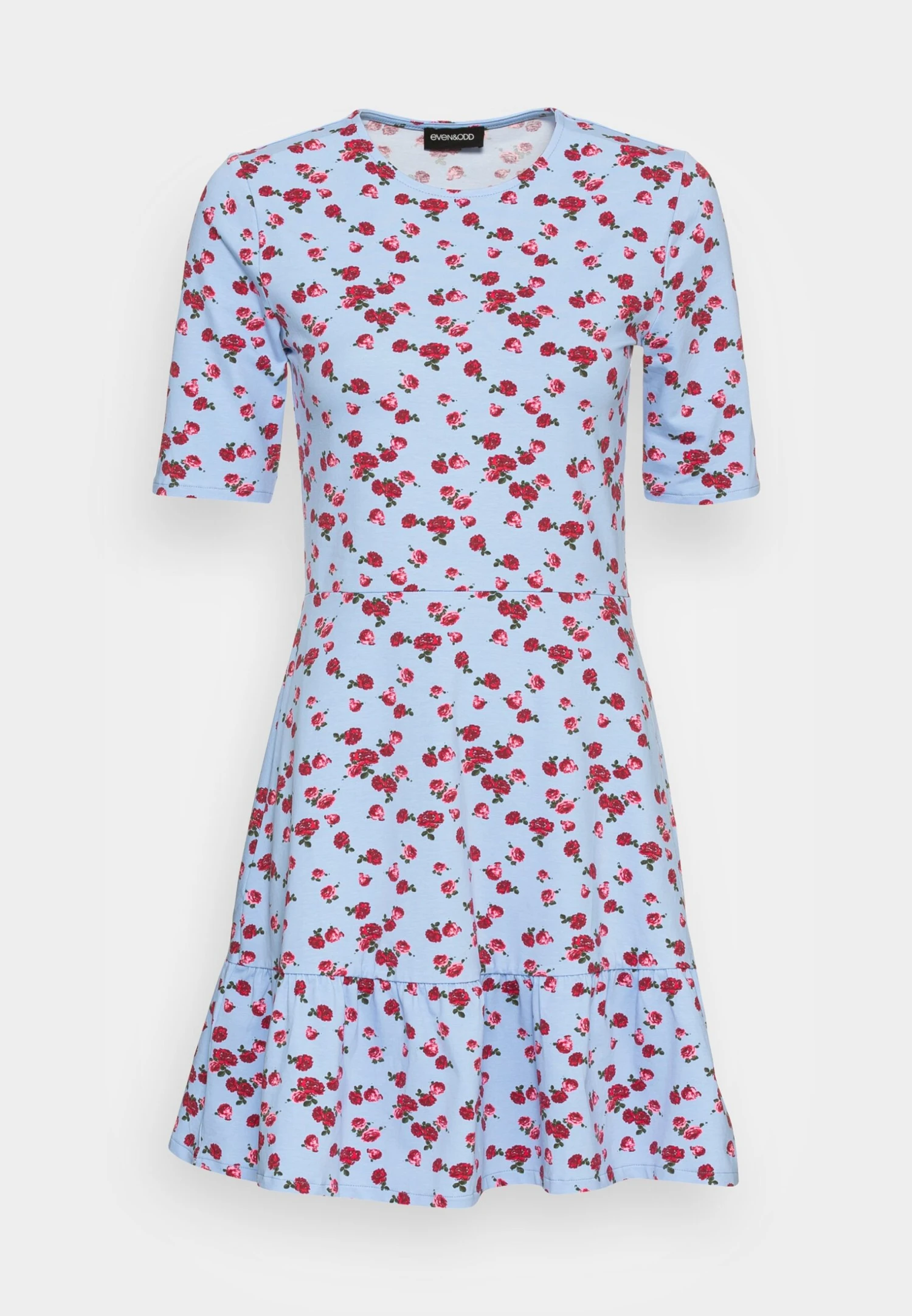 Even&Odd Robe En Jersey - Light Blue/Multi Coloured 6 Even&Odd Robe En Jersey - Light Blue/Multi Coloured â Image 4