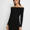 Even&Odd Basic - Off-Shoulder Mini Long Sleeves Dress - Robe Fourreau - Black 2 Even&Odd Basic - Off-Shoulder Mini Long Sleeves Dress - Robe Fourreau - Black -Even-Odd Boutique c1315edcee8a4d90a169a4a775266d25