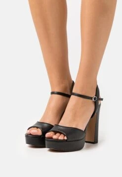 Even&Odd Leather - Sandales À Plateforme - Black