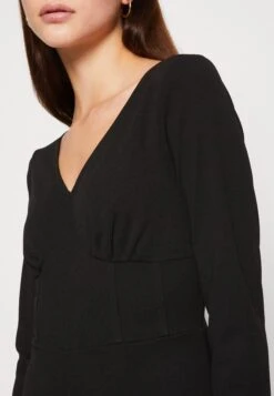 Even&Odd Wide Leg Long Sleeves Bodice - Combinaison - Black -Even-Odd Boutique d8272963fe164b319e02f27977f90573