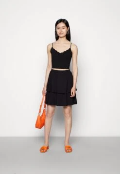 Even&Odd Jupe Trapèze - Black/Brown