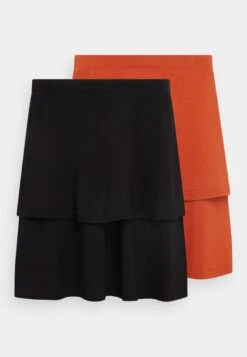 Even&Odd Jupe Trapèze - Black/Brown -Even-Odd Boutique edd16cd5c94b4897a97efd5a768fd22c