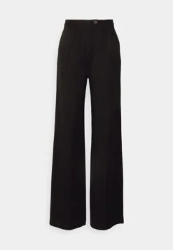 Business Casual Wide Legs With Front Pleats - Pantalon Classique - Black -Even-Odd Boutique f7fb5c61c8e742b2b59c3b63d65d9206