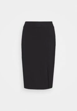 Even&Odd Basic - Midi Skirt With Slit - Jupe Crayon - Black -Even-Odd Boutique fe0a541acbea4c499c73f8c628cdb7bc